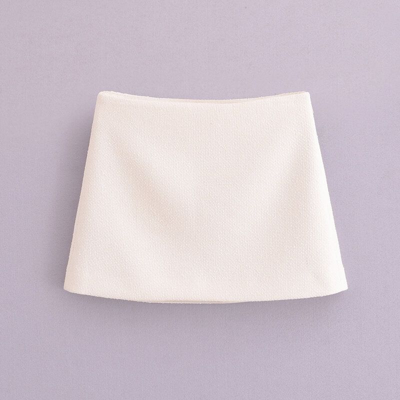 Fashion Style 2024 New Fall Women's Clothing Lapel Long Sleeves Symmetrical Pocket Short Tweed Short Coat Skirt