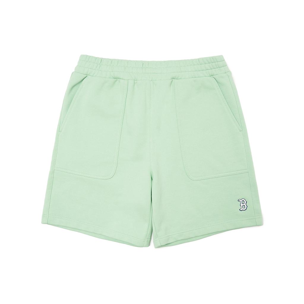 New MLB Base Logo Casual Shorts Unisex Sage Green 3ASPB0123-43KAL