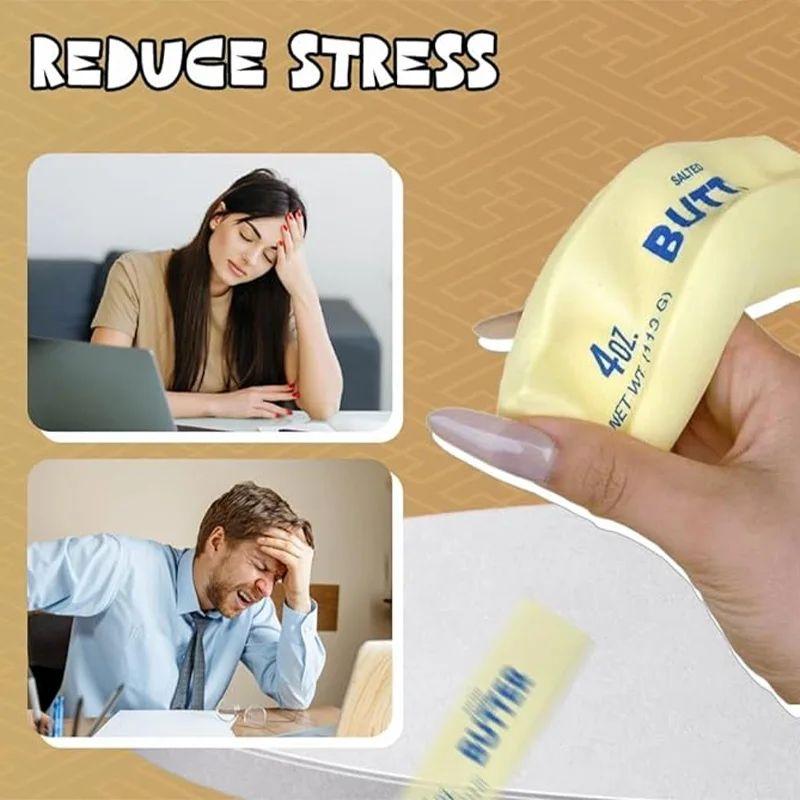 Butter Stick Fidget Toys Squishy Elastic Cheese Stick Funny Decompression Stress Anxiety Relief Game Squeeze Prank Toy