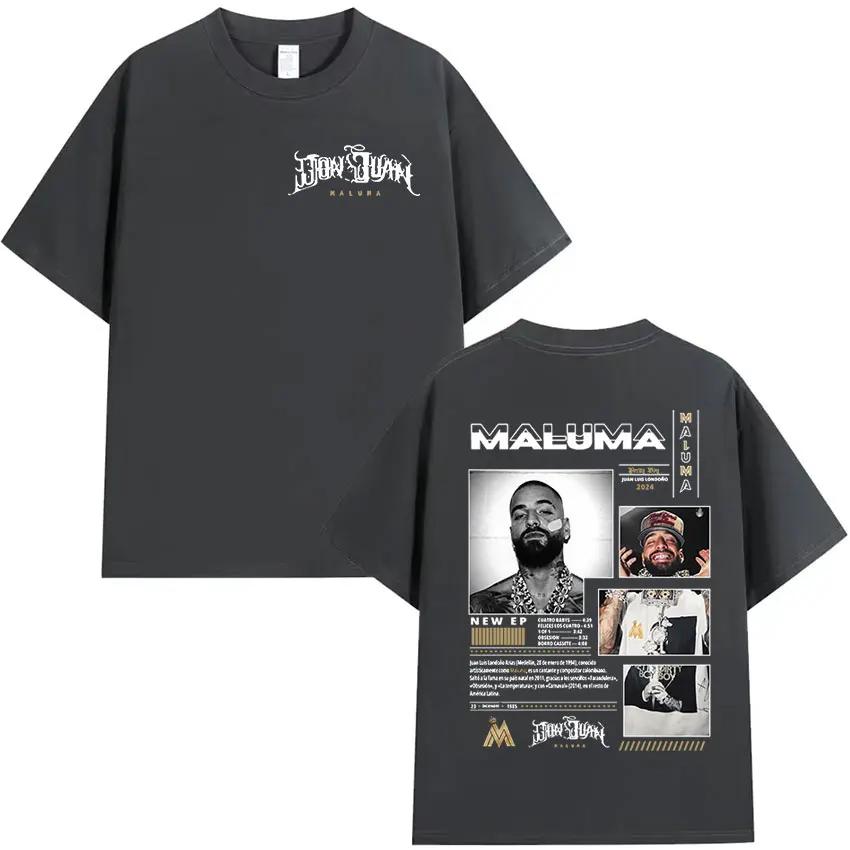 2025 Summer Rapper MALUMA Album Graphic T Shirt Mens Hip Hop Retro Style Short Sleeve Fashion 100 Pure Cotton Printed Tshirt