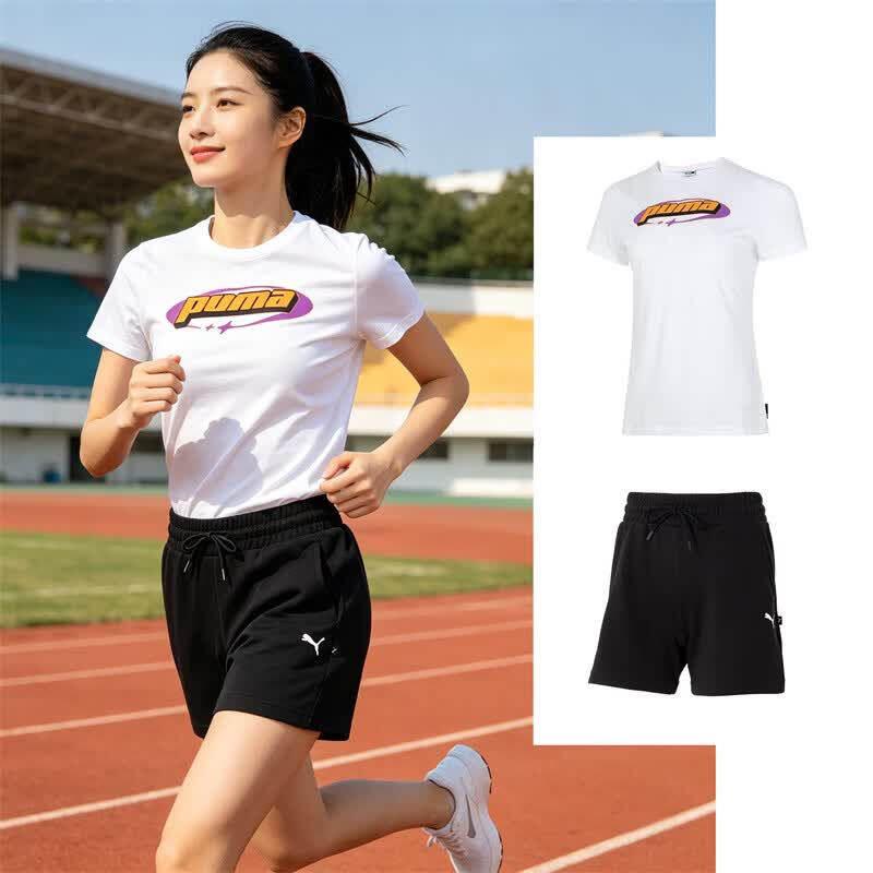 PUMA Women s Running  Casual Short Set L