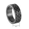 Vintage Gehämmerte Facettierte Titanringe Für Männer Frauen Schwarz Gebürsteter Edelstahlring Hochzeit Verlobung Schmuck Geschenk