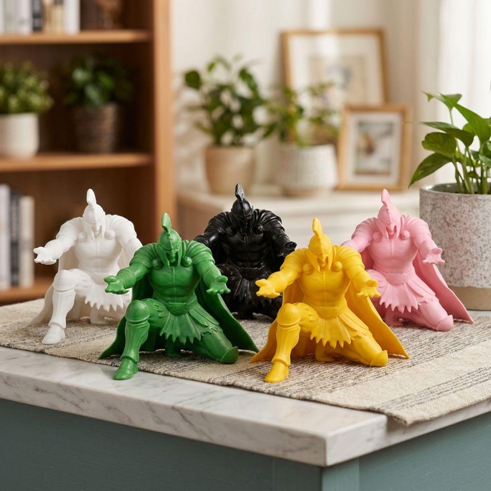 3D Printed Kneeling Knight Pen Rack Vintage Figurine Fountain Pen Holder  Birthday Gift