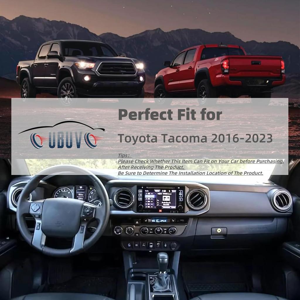 Car Inner Central Console Air Conditioning Vent Rings Frame Cover Trim Car Accessories Fit for Toyota Tacoma 2016 2017 2018 2019 2020 2021 2022