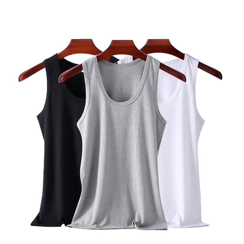 Men's All-Season Pure Cotton Tank Top Casual Undershirt