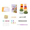 DIY Crochet Flower with Yarn Crochet Hook Needle Step-by-Step Instruction Knitting Markers for Kid Adult DIY Craft