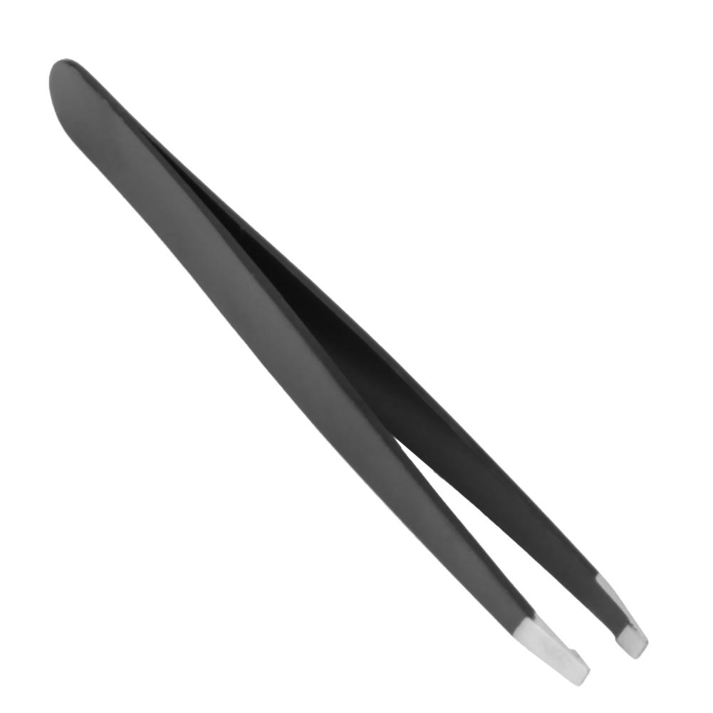 

Stainless Steel Eyebrow Trimming Tweezers Practical Eyelash Tweezer Security Non-slip Elastic Sharp Plucking Beauty Tool чёрный