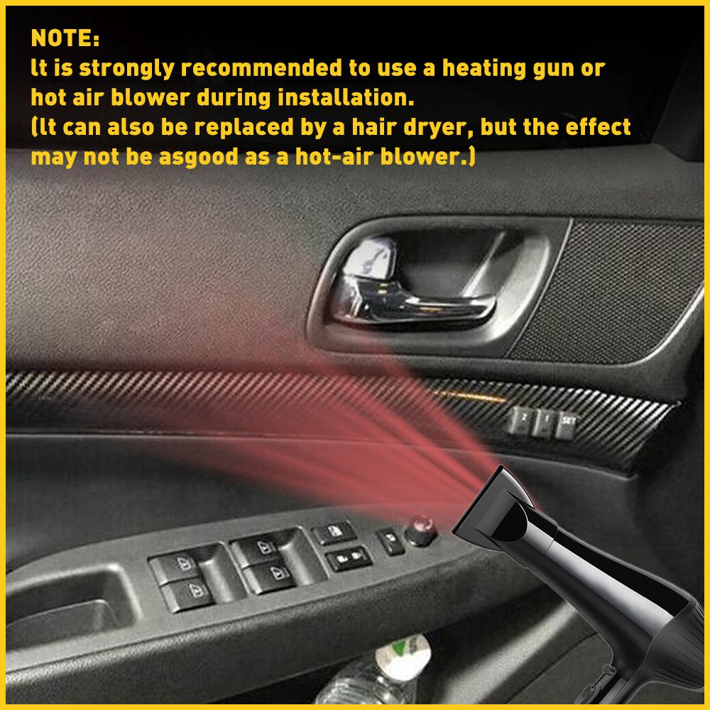 1Set Black Carbon Fiber Style Car Interior Decor Kits Trim Sticker For Infiniti G25 G37 2010-2016  Interior DIY Trim Decals