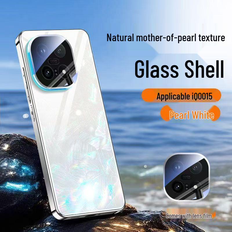 

iQOO15 Shell Pattern Case: Advanced Anti-Drop, Anti-Fingerprint, Breath Light Compatible Phone Protection iQOO15 перлина білого кольору