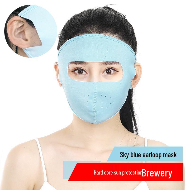Women's Summer Face Shield: Full Face UV Protection Mask for Cycling & Windproof Headwear