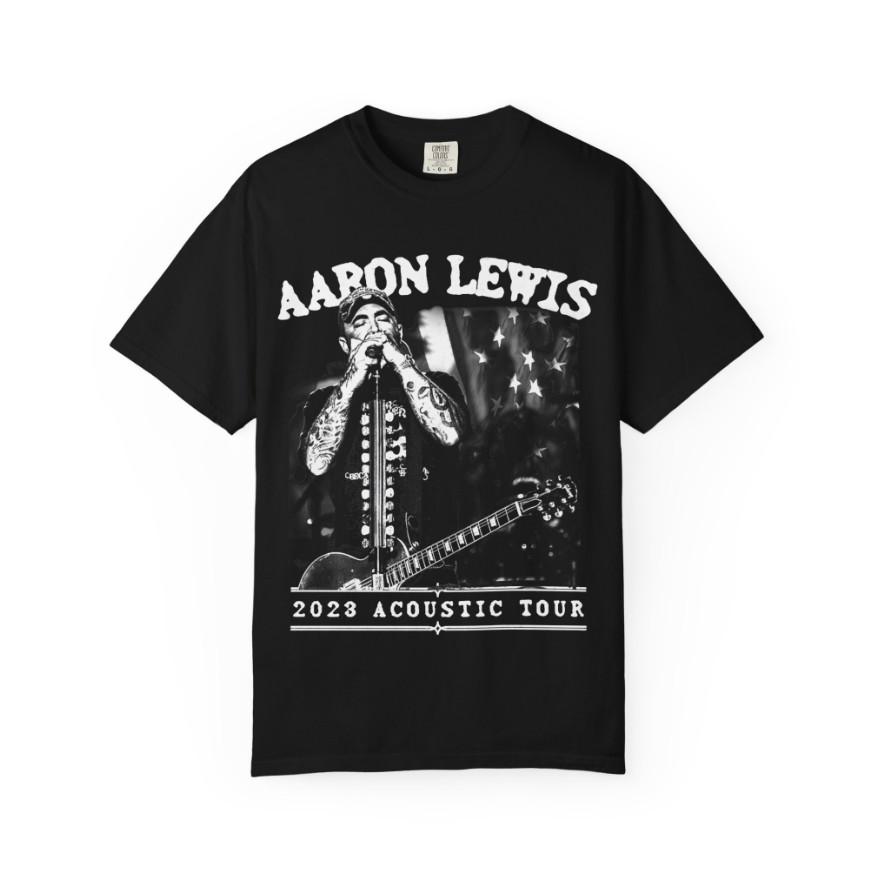 

Aaron Lewis 2023 Acoustic Tour T-shirt Double Sided Print 4XL