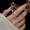 Female Light Luxury Niche Open Mouth Ring
