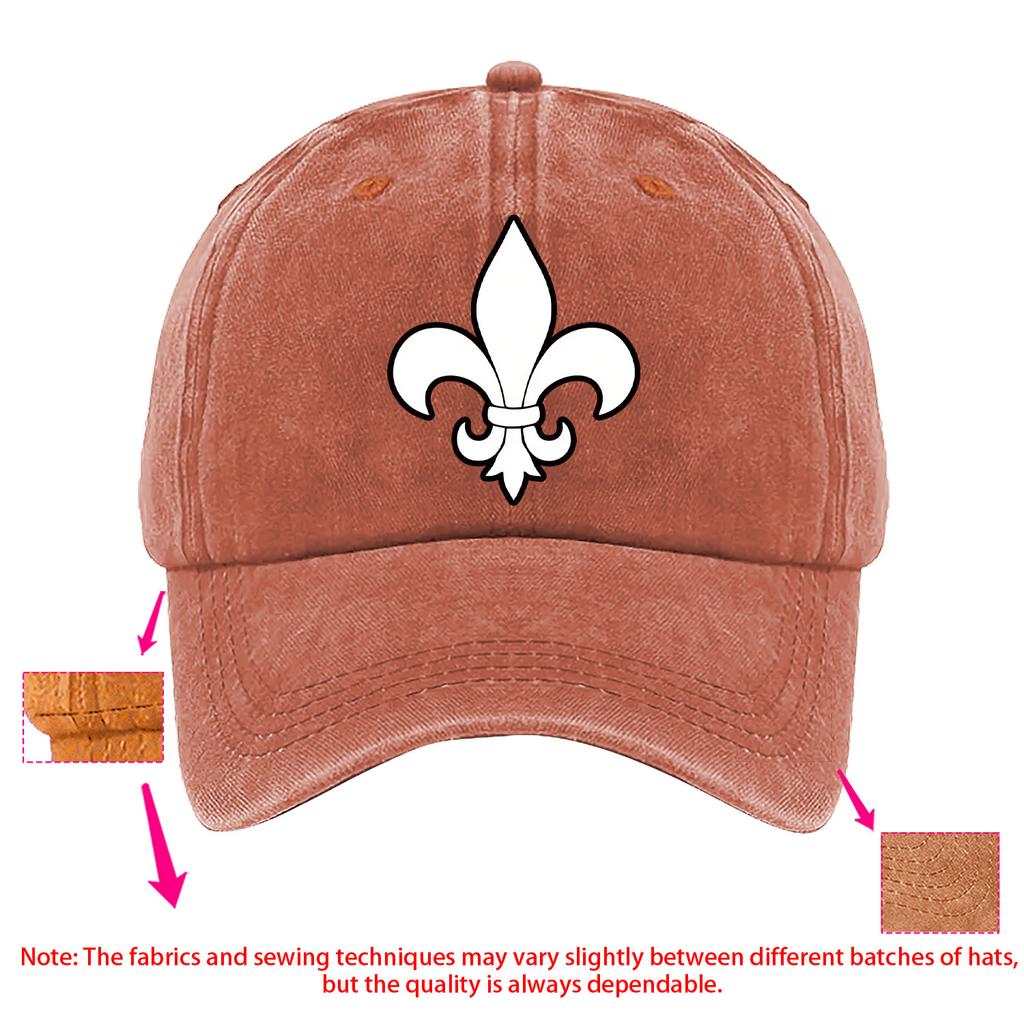 Lily flower pattern, fun theme pattern, printed baseball cap, multi color selection, adjustable size duckbill cap