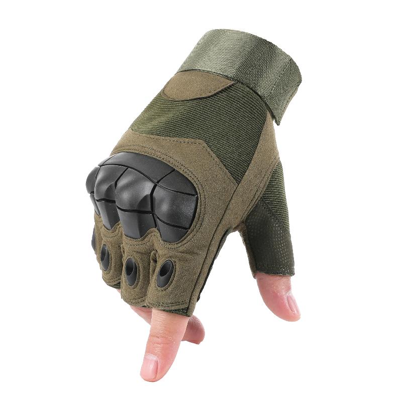 Fingerless Male Tactical Gloves Hard Knuckle Motorcycle Gloves for Men and Women Outdoor Use Bicycle Hunting Hiking Fingerless Gloves