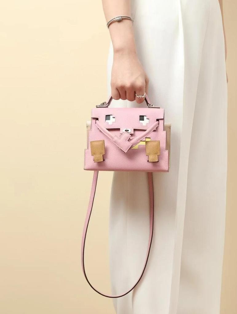 Little Red Book High-End Genuine Leather Mini Kelly Crossbody Handbag