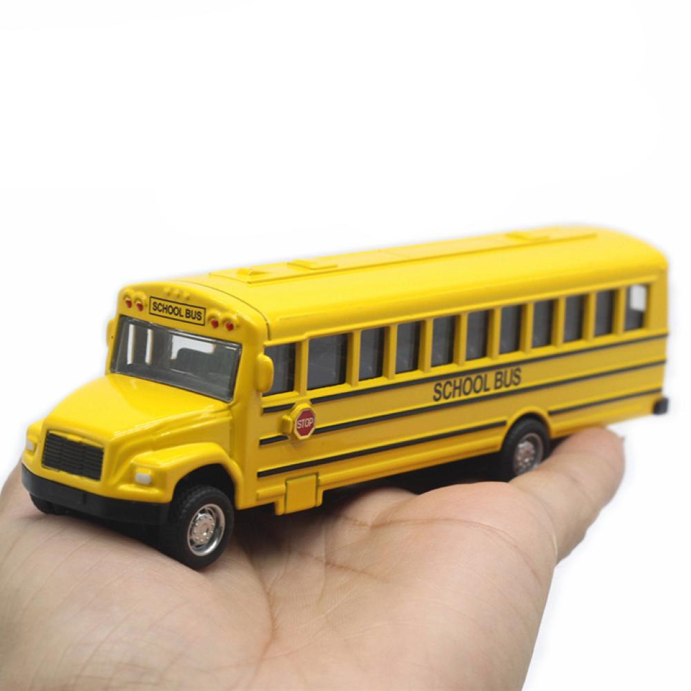 Alloy Vehicle Back Pull Toy School Model Gift