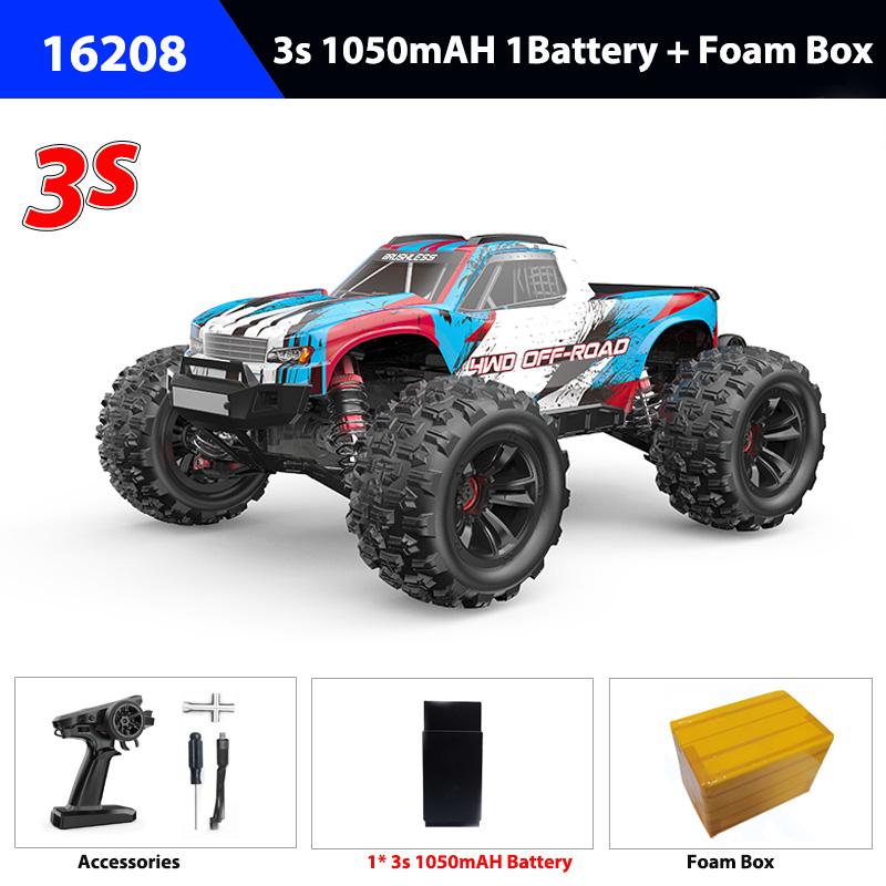 MJX 16208/16209/16210 RC Car 2.4G 4WD Remote Control Off-Road Vehicle Brushless High-Speed Racing Climbing Crawler 2S 3S Battery