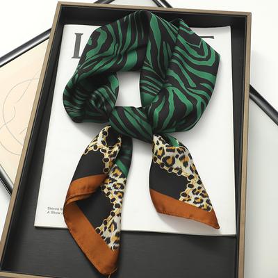 Foulard da Donna in Seta Moda Foulard per Capelli Raso di Seta Foulard da Collo foulard donna lusso Elastici per Capelli Ornamento per Capelli Bandana Femminile Borsa Foulard