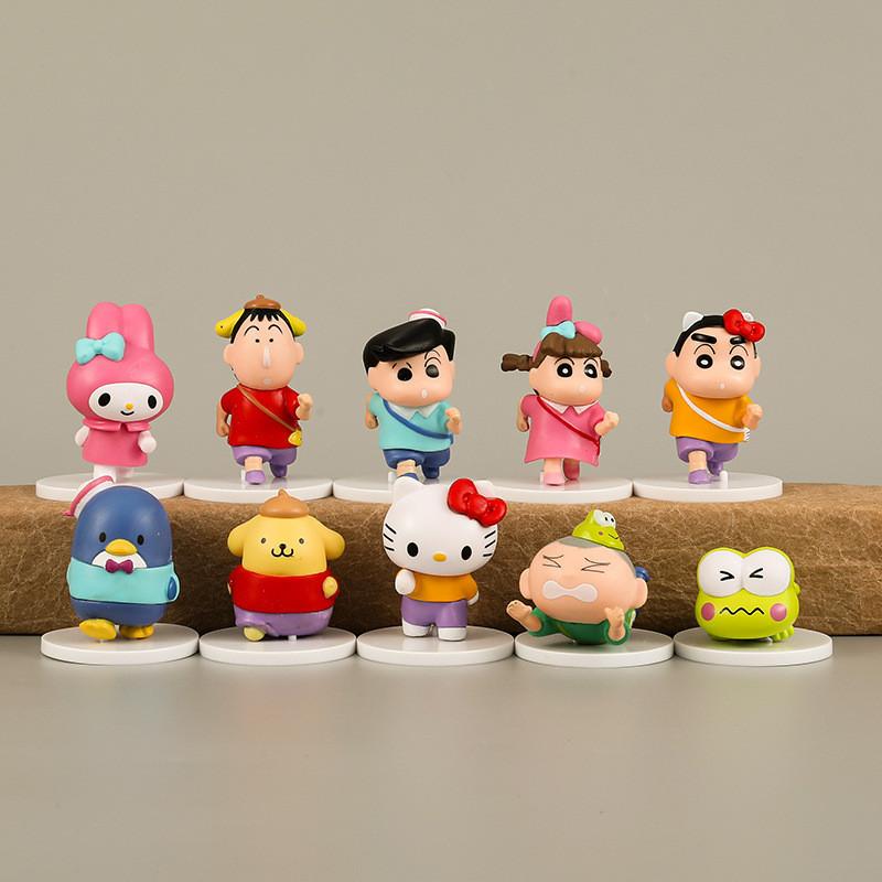 Adorable Pvc Anime Figures Set 10 Pieces Cute Character Collection For Fans