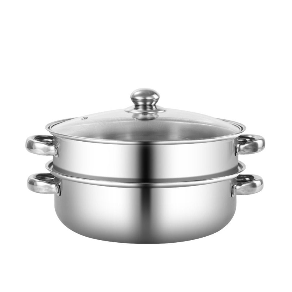 Thickened Steamer Pot Stainless Steel Cooking Pot Durable Noodles Pot  Kitchen Cookware