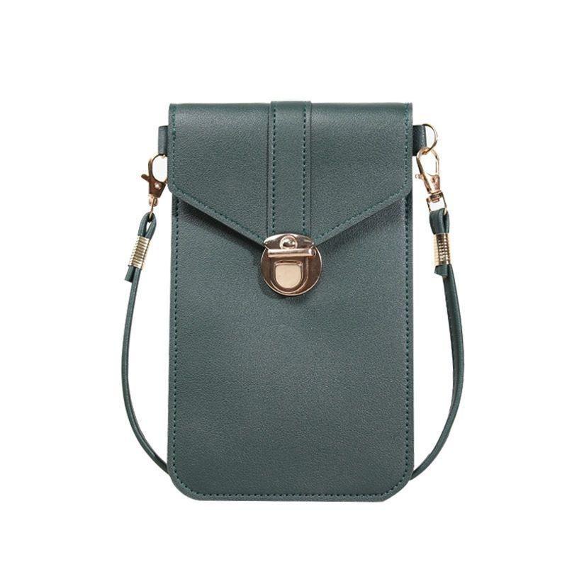 Stylish And Versatile Pu Phone Bag For Women Touchscreen Hook Mini Fashionable Student Multipurpose Wallet Arrival)