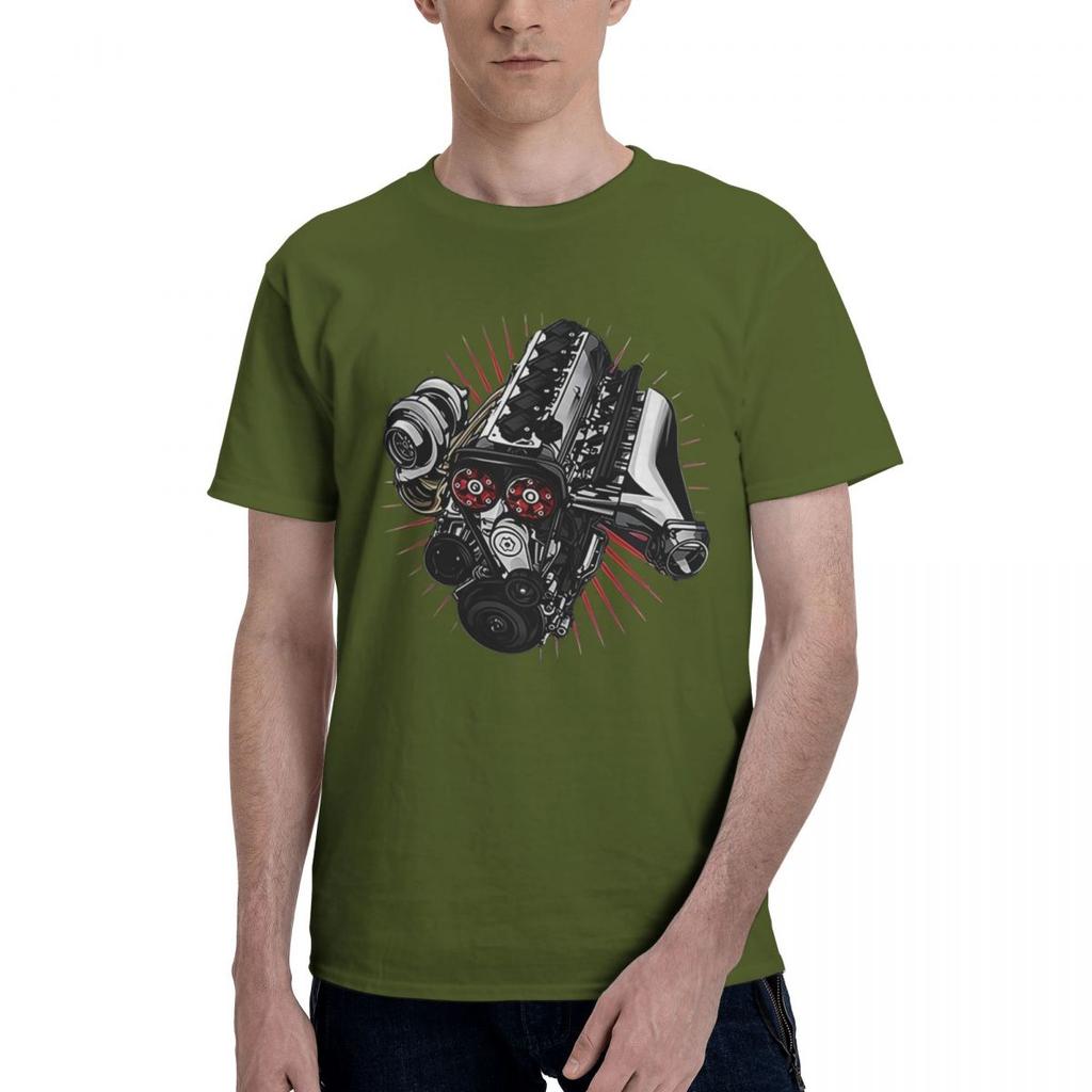 JDM Car 2JZ Engine Turbo Tuning 100 Cotton Casual Breathable Confortable Totoro New In Tops And TShirts Funny Gift