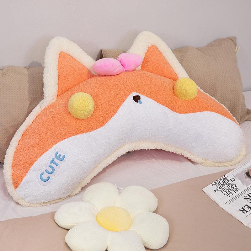 Girl Heart Animal Curved Bear Frog Throw Pillow Plush Toy Fox Doll Home Sofa Pillow Rag Doll