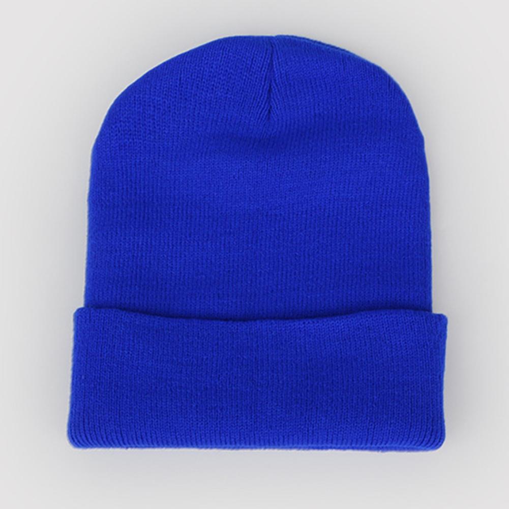 Paar Frauen Männer Mode Winter Warm Einfarbig Mode Wolle Strickmütze Mütze Beanie