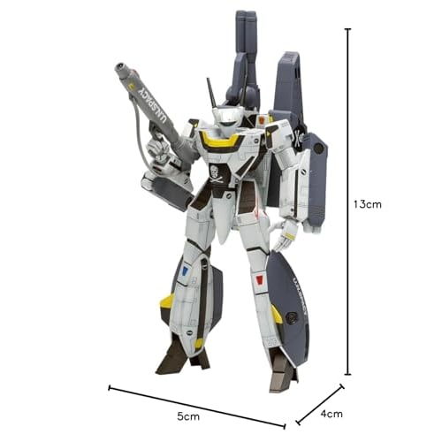 Wave Super Dimension Fortress Macross VF-1S Strike Valkyrie Battroid Ichijo Hikaru/Roy Focker Custom, 1/100 Scale, Approximately 16cm Tall, Plastic Mo
