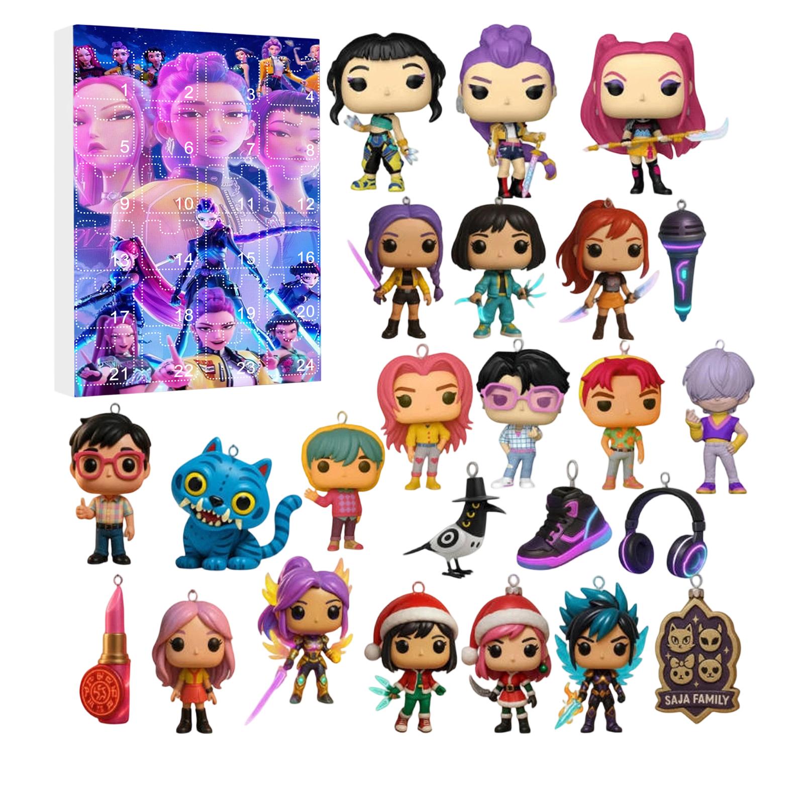 

Коробка-сюрприз с 3D куклой ведьмы, 24 куклы ждут, чтобы вы их распаковали, рождественский сюрприз для друзей и детей One Size