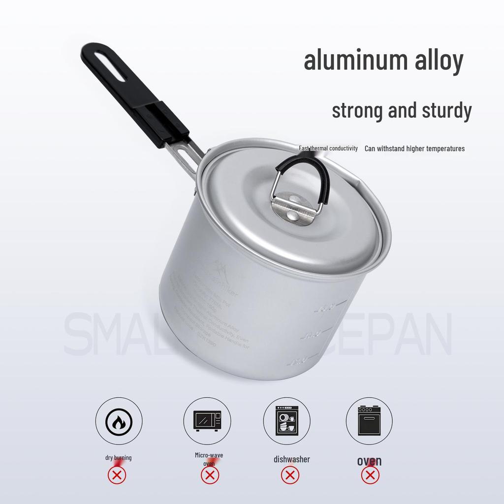 Compact Camping Teapot: Portable Outdoor Cookware for Boiling Water on Wild Stove or Picnic Table