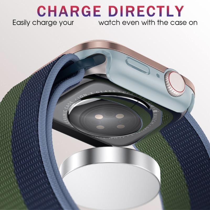 40/41/44/45mm Bumper Case Slim- Protective Cover Lightweight Aluminum & TPU Case Fitting for Watch S8/7/6/5/4/SE2
