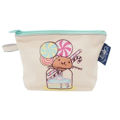 Capybara Embroidered Pouch (Candy)