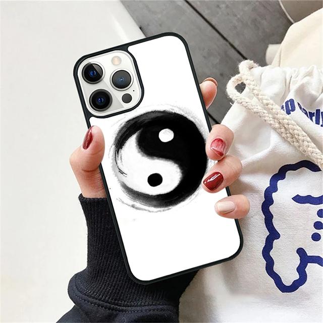 Graffiti Yin Yang Silicon Coque Shell For iPhone 17 Air 15 16 14 13 12 Pro Max 11 Pro Max Plus Phone Case Cover