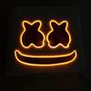 Fashion Luminous LED Mask DJ Costumes Accessories Glow Supplies Neon Light Marshmallow Mask For Music Festival Nightclub Dance