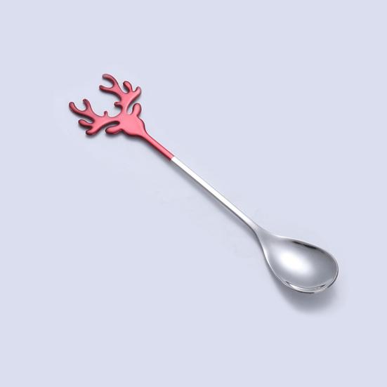 Yousheng Deer Head Shape Stirring Spoon Multifunction Safe 304 Stainless Steel Spoon for Home