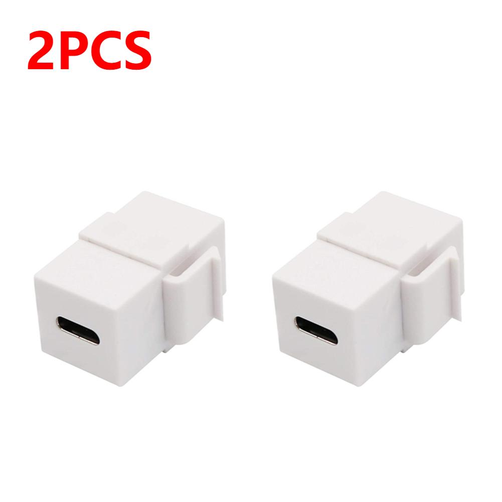 1-3X USB 3.1 Type C Keystone Female to Female Jack Coupler Inserts Socket Cable Port Extension Connector for Wall Plate Outlet