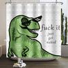 Funny Dinosaur Shower Curtain for Bathroom Cute Animal Cool Dinosaur Children Bathroom Curtain Waterproof Bath Curtain Decor