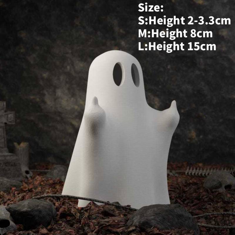 Ghost Cat Dog Halloween Statue Pla Material With Hanging Ornament For Festive Decor