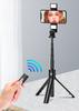 Selfie Stick Tripod Remote Control Bluetooth LED