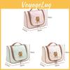 Portable Hanging Toiletry Bag With Embroidery For Travel And Makeup Storage