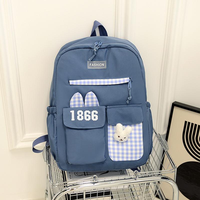 

Trendy Urban Nylon Backpack For High School And Junior High Students With Large Capacity And Soft Structure In Multiple Colors синий