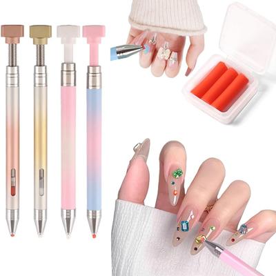 Diamond Painting Pens with Wax Refillable Wax Pen Rotating Glue Point Drill Pen Nail Art Rhinestones Diamond Art Accessories