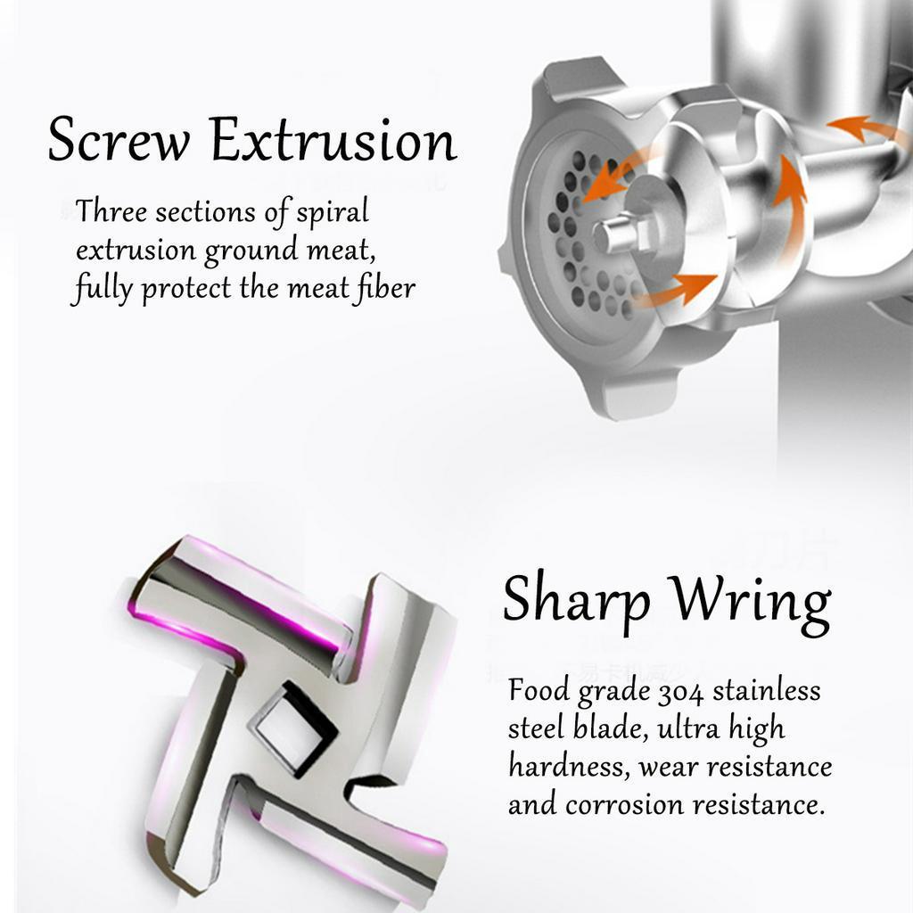 2800W High Power Electric Meat Grinder Meat Vegetables Grinder Food Mixer Mincing Cutter Machine for Household Kitchen Tools