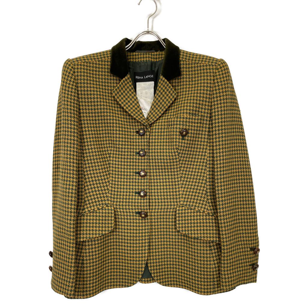 RENA LANGE Khaki X Yellow Tweet Jacket Jacket 40 Khaki/YellowUsed