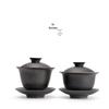 Black Pottery Gaiwan Tea Bowl