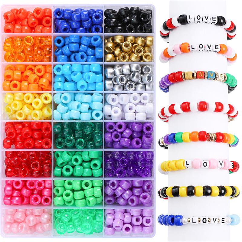 1box/bag 9x6mm Bucket Beads Set Box DIY Bracelet Necklace Earrings Jewelry Accessories