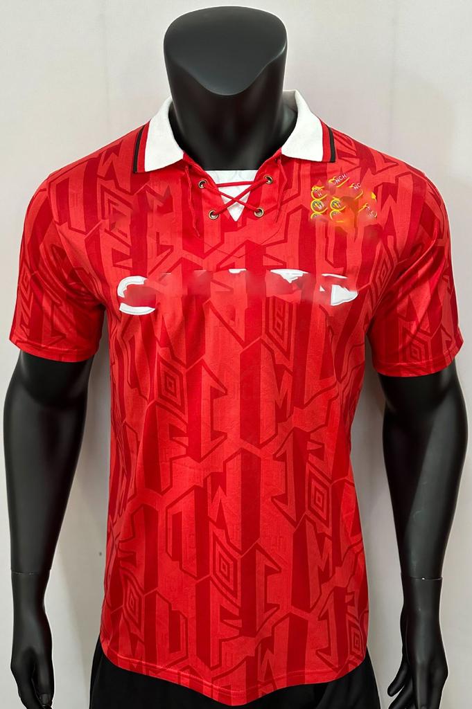 Club retro jersey home and away retro top nostalgic league Champions League version short sleeve Red Devils main Real Madrid