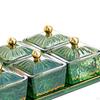 Dry Fruit Tray with Lid Serving Plate Metal Storage Rack Kitchen Spice Jars Sealed Sugar