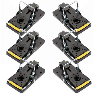 6PCS Mausefallen Wiederverwendbare Snap Trap Mäuse Catcher Nagetier Falle für Drinnen Im Freien